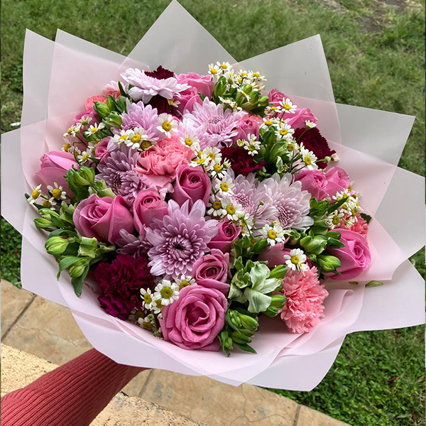 Pink Whispers – Mixed Bloom Bouquet