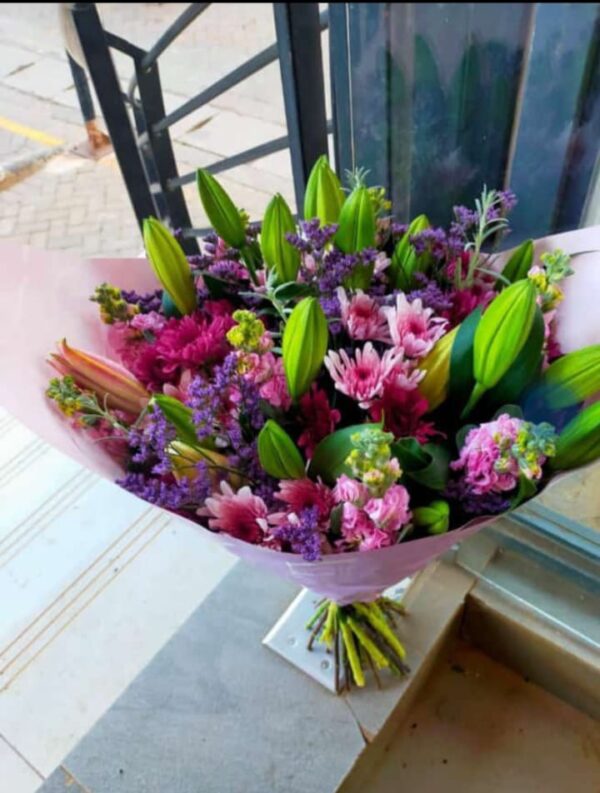 Blushing Meadow Lilies and Mums - Image 3